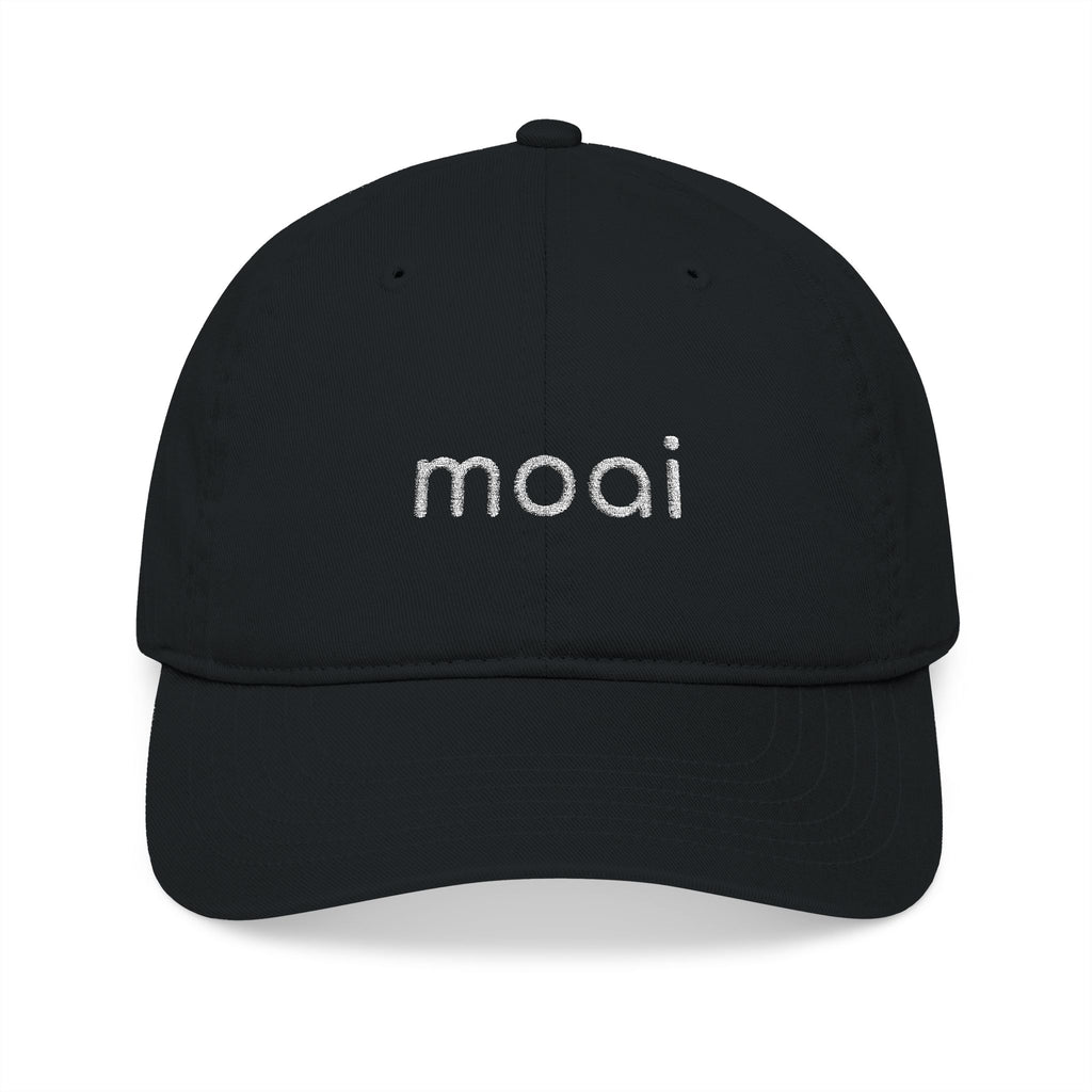 Moai Embroidered Baseball Cap - Organic Cotton