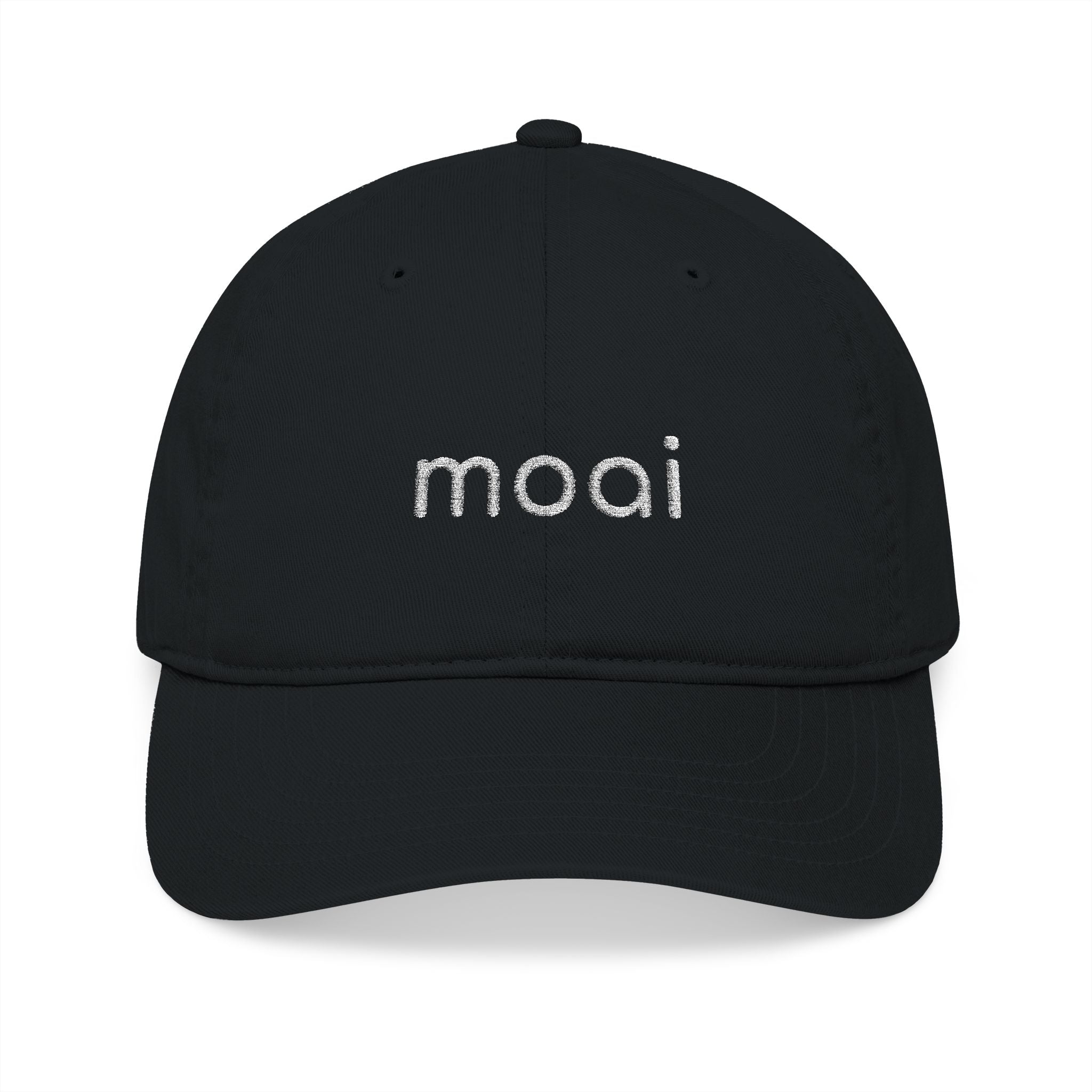 Moai Embroidered Baseball Cap - Organic Cotton